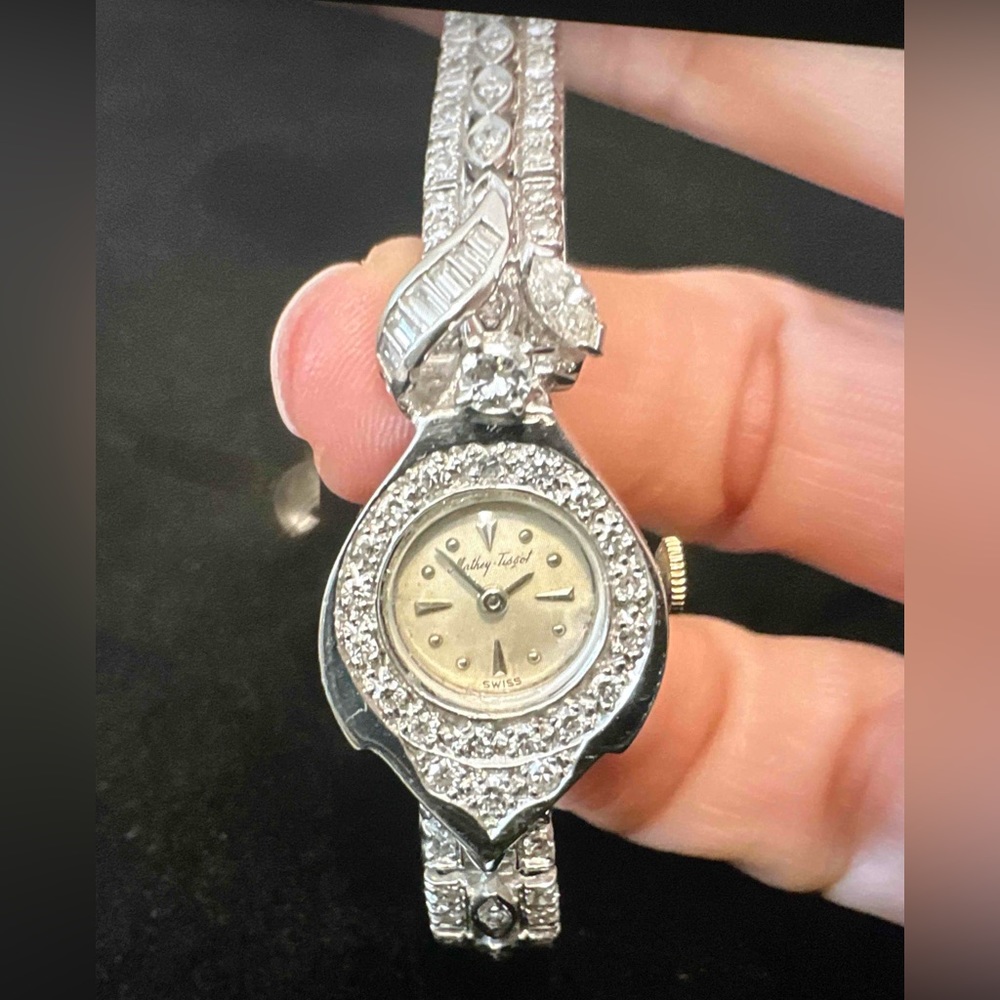 Mathey Tissot 1940 Diamond Watch Bracelet Appraised and Authenticated